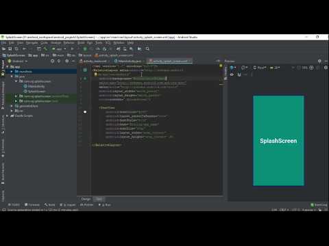 how to make Splash screen in your android app (Android Studio + Java)