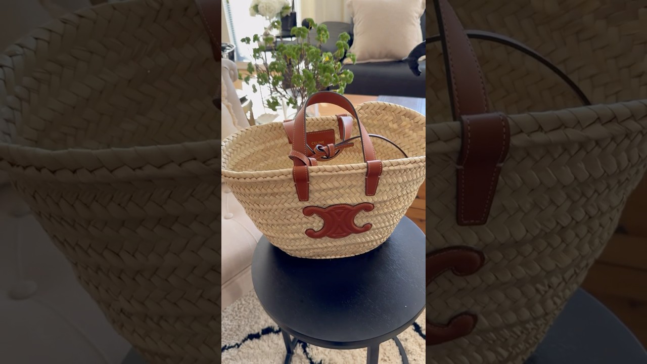 ◆Celine◆ TEEN CLASSIC PANIER IN PALM LEAVES AND CALFSKIN Teen CELINE classic panier in palm leaves and calfskin - YouTube