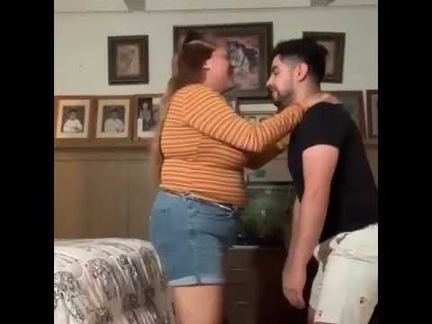 BBW Girlfriend Jumps On His Thin Boyfriend Super Funny 