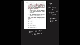 R² and Error Variance in Multiple Linear Regression | UPSC ISS 2017 Paper-2 | Problem-5 | RitwikMath