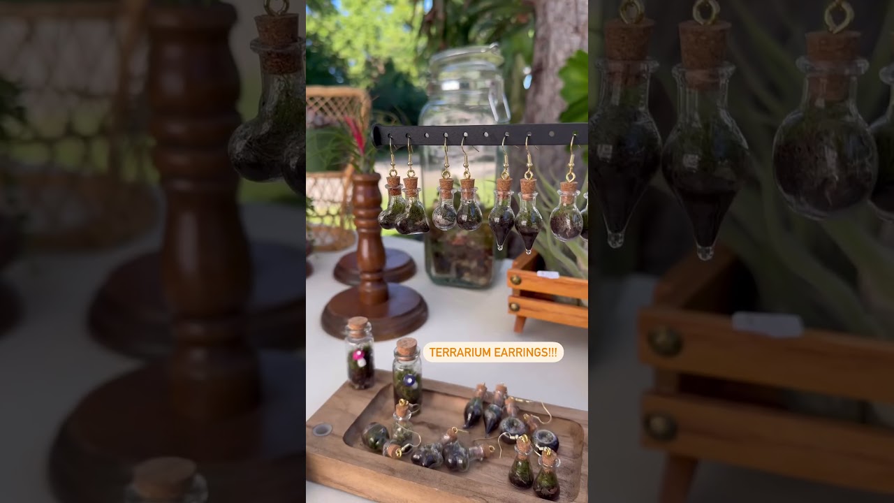 Terrarium Earrings are a unique gift that any plant person would love!! 👉🏼 groovygrowing.com