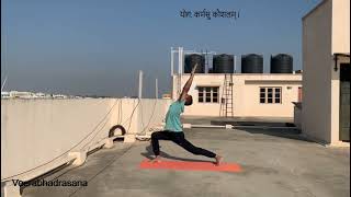 Veerabhadrasana for healthy back