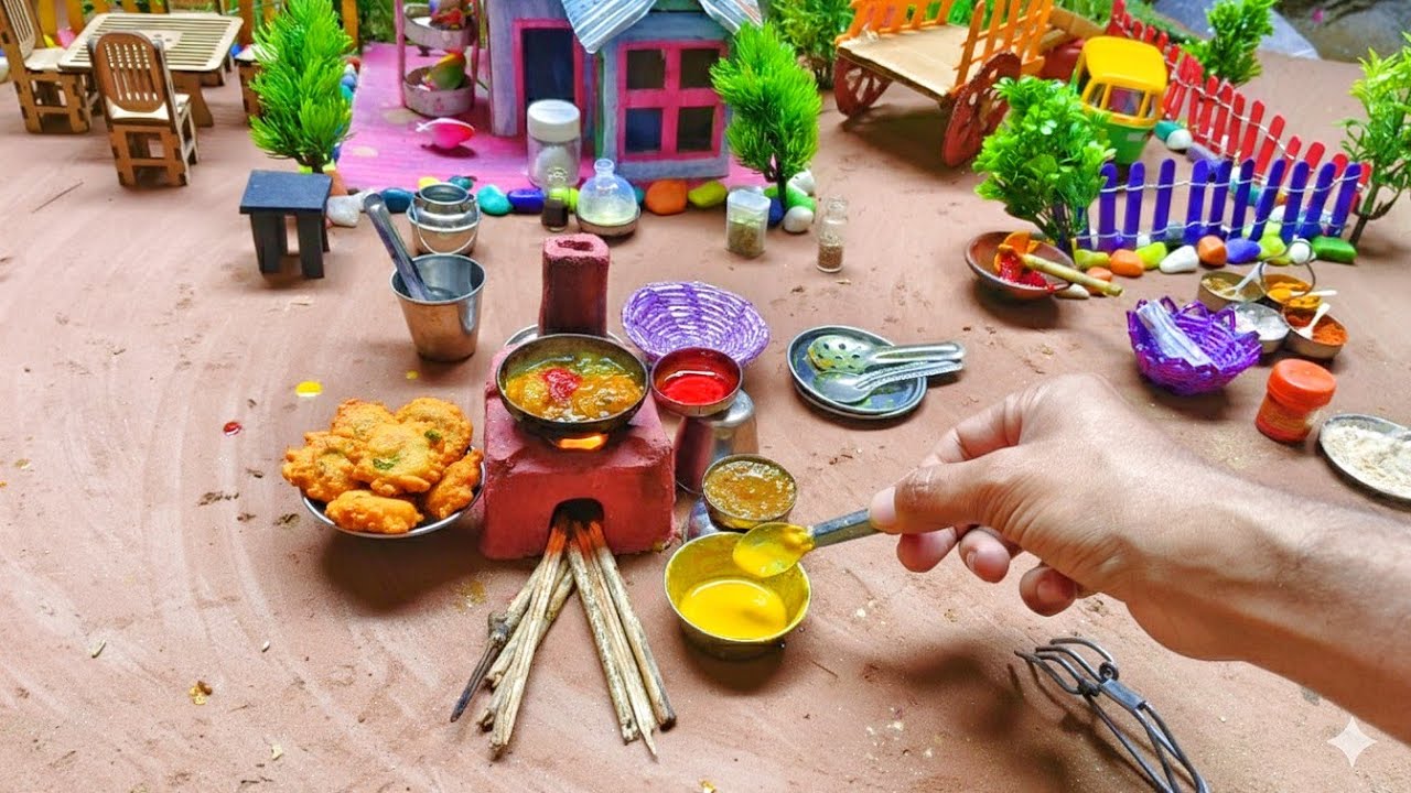 Miniature cooking food mini kitchen recipe