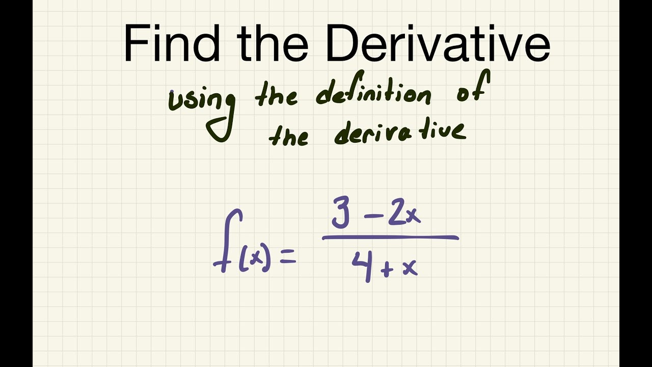Find the Derivative