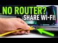 How to Share Wi-Fi Internet Using Ethernet LAN Cable Between PCs | Windows & Linux (Any OS Client)
