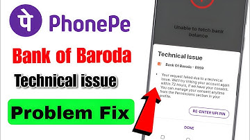 PhonePe technical issue problem Bank of Baroda | technical issue Bank of Baroda phone pe solution ✅