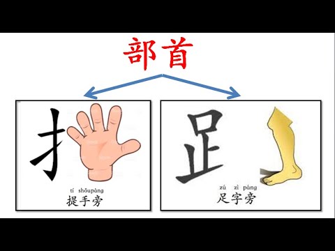 部首提手旁足字旁 Youtube