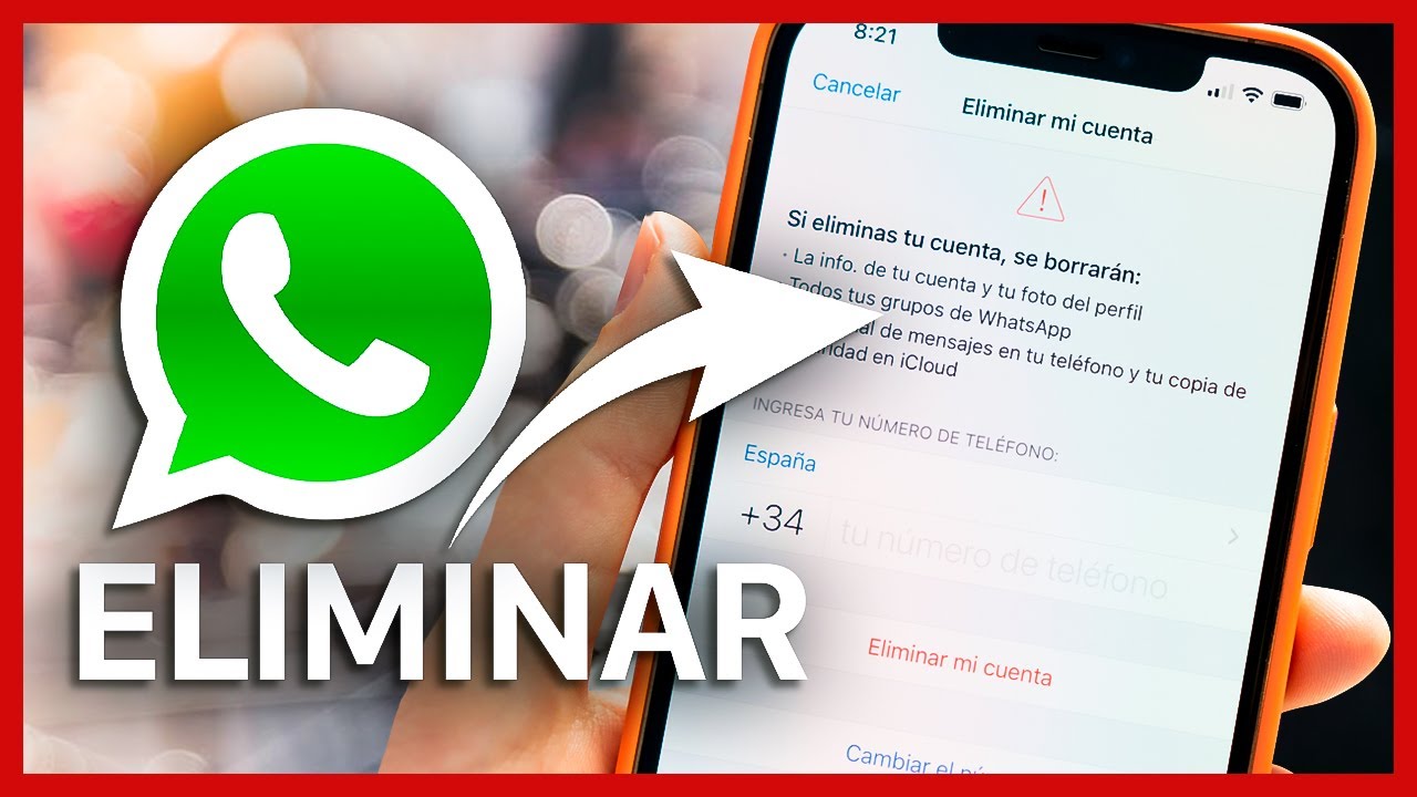 CÓMO ELIMINAR cuenta de WhatsApp PARA SIEMPRE!!! | Actualizado 2021