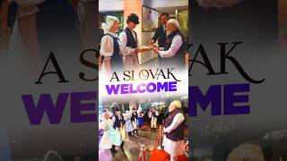PM Modi accorded a traditional Slovak welcome | #shorts