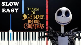 The Citizens of Halloween - This Is Halloween (SLOW EASY PIANO TUTORIAL)