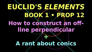 Perps and polars | Euclid Elements Book 1 Prop 12