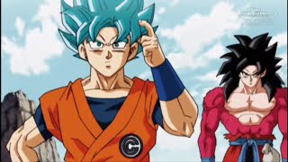 cc(capsule corp)goku ssj blue and xeno goku ssj4 gif(no sound)from super dragon ball heroes