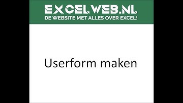 Userform maken - Leer het in deze video - Leren