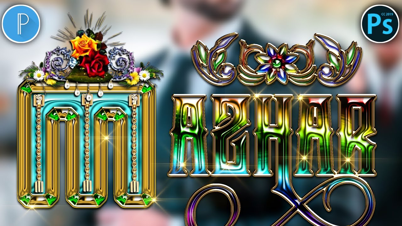 Pstouch Editing | PstouchPhotoshop | Dp Editing Tutorial | Glass font editing | Mazhar Edit'x