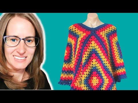 Easy Crochet Poncho Tutorial