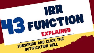 The IRR Function in Excel - Explained!