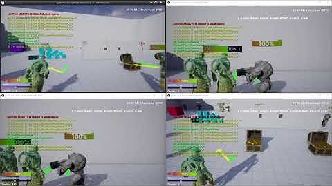 Unreal Photon Cloud plugin - C++ example - Spells project - displaying messages/s and total