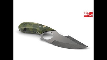 How to make a military knife in SolidWorks