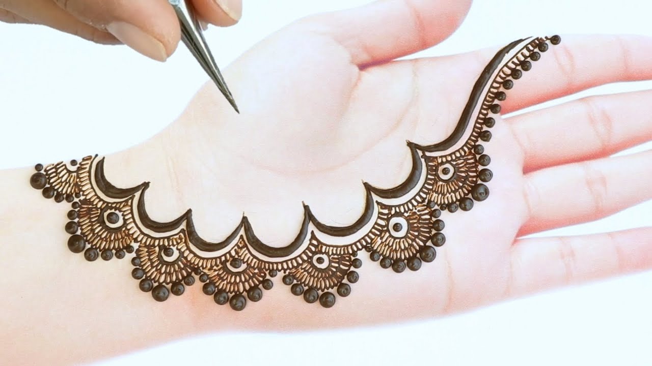 Beautiful Arabic henna mehndi design || simple mehndi design || latest ...