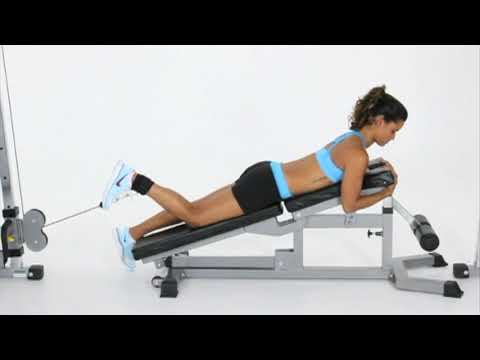 Lying Cable Leg Curl off Decline Bench