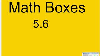 Math Boxes 5 6