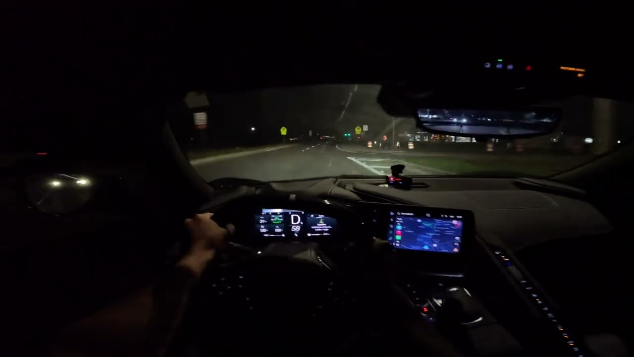 NIGHT DRIVE POV: TAKING THE 2025 CORVETTE C8 TO THE GYM (ASMR)