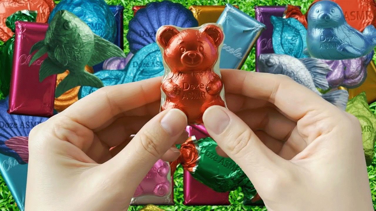 Satisfying Foil Chocolate ASMR ✨ Soft Hands, Peeling & Snapping Sounds