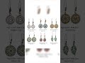 Vintage Bohemian Drop Earrings Geometric Leaf Design