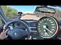 BMW 330d E90 Autobahn POV Acceleration no speed limit - top speed test