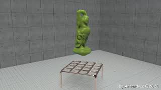 Blender realistic slime fluid simulation made with Mantaflow and LuxCoreRender with Optix