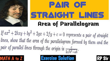 If ax^2+2hxy+by^2+2gx+2fy+c=0 represent  pair of straight lines, show that area of the parallelogram