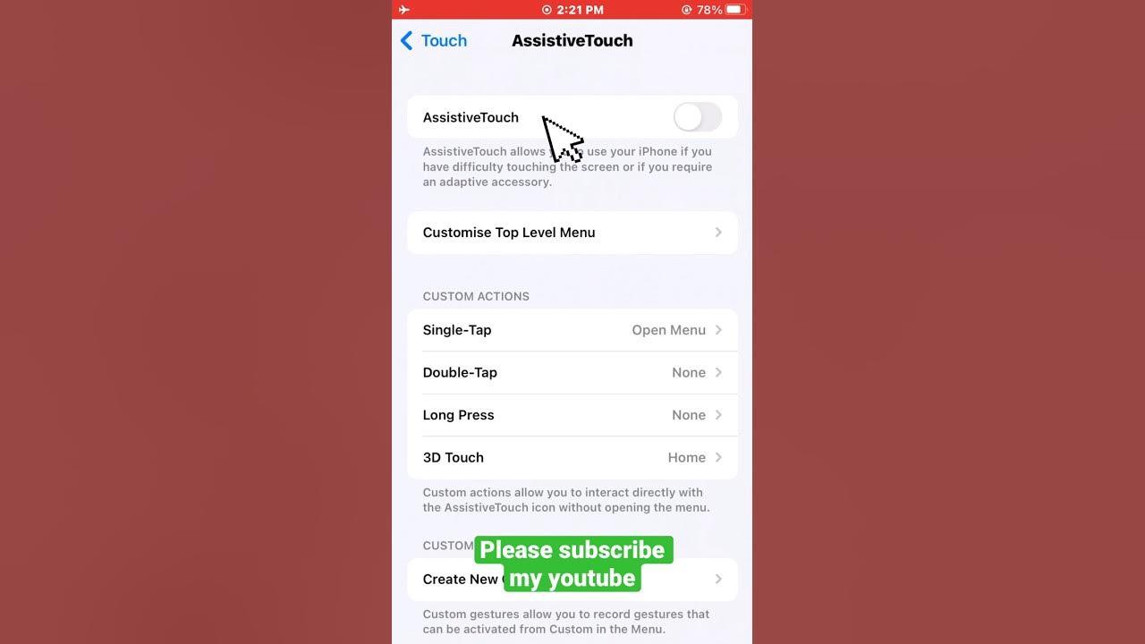 How to Enable touch batton in iphone 7 YouTube
