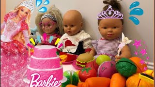 🔴 Kız erkek oyunu Mutfak Oyuncak bebek videoları Evcilik oyunları Sağlıklı besinler yemeliyiz