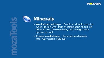 mozaBook Interactive Teaching Software - Minerals worksheet tutorial