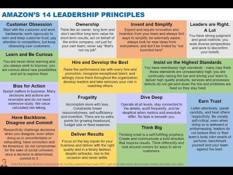 14 Leadership Principles at Amazon via Jeff Bezos