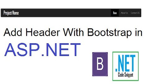 Add Header with Bootstrap Asp net