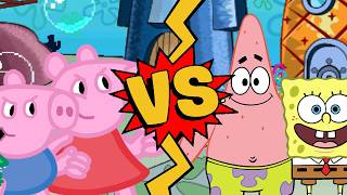 M.U.G.E.N. Battles | Peppa Pig/George Pig vs Sponge Bob/Patrick Star