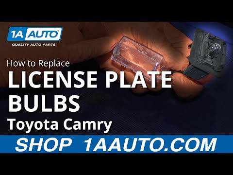 How to Replace License Plate Lenses & Bulbs 11-17 Toyota Camry