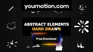 Free Abstract Elements - 2D Cartoon Swirl Animations for AI Video (AE)