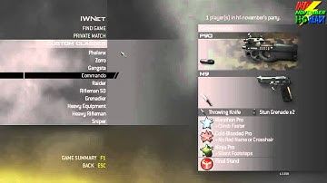 Call of Duty Modern Warfare 2 Multiplayer:  Custom Classes