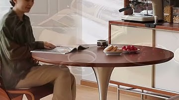 Tulip Round Dining Table | Cozymatic Retro Elegance & Space-Saving Design 🍽️🌿