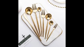 Celebrity Gold Cutlery Set Wealth