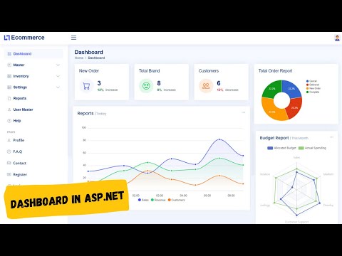 ASP NET Dashboard In The Web | Web Application Dashboard In C# | Dynamic Dashboard | Web Tech