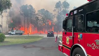Wildfires shut stretch of Interstate 75 in southwest Florida