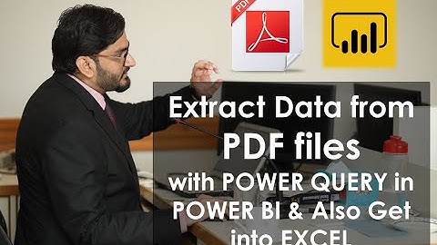 Extract Data from PDF Files with Power Query in Power BI & Also paste data in Excel