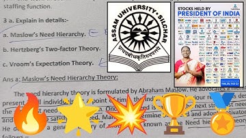 Management Principles and Application Unit 4 Notes 2024 | Explain Maslow