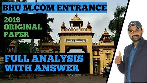 BHU M.com Entrance 2019 Solved Question Paper || Commerce Nation