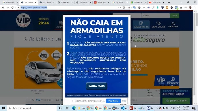 VIP Leilões - Compra e venda direta de veículos através de leilão