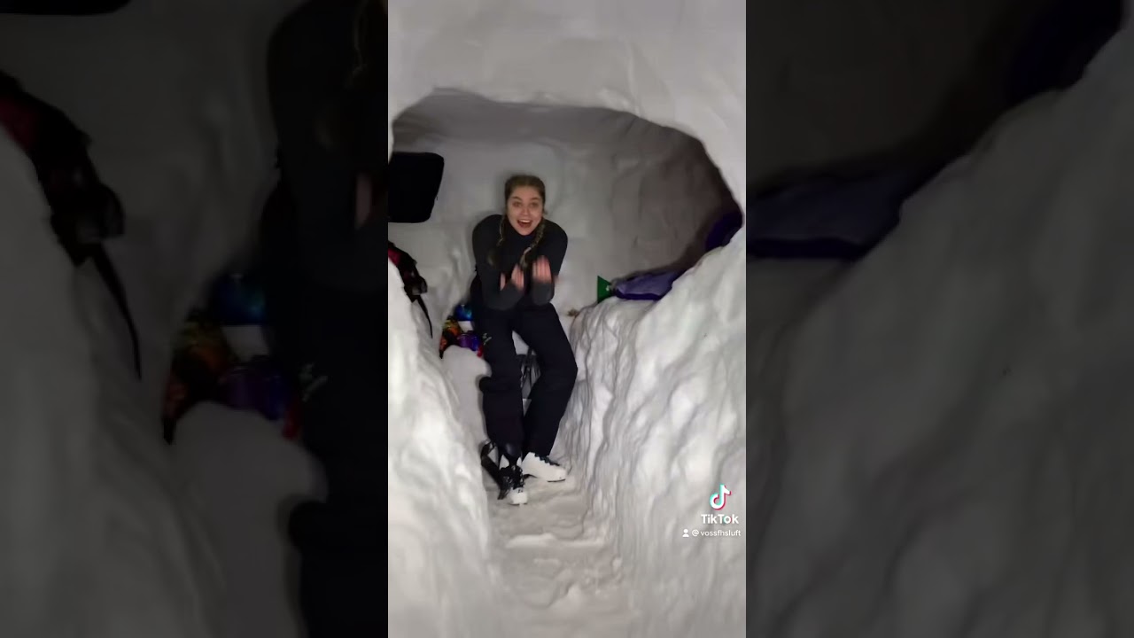 Our snow cave got 35 million views on Tiktok