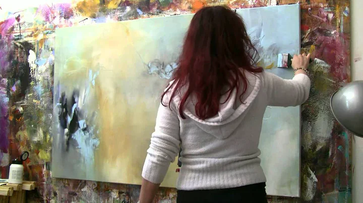 Abstract acrylic painting Demo - Abstrakte Malerei...